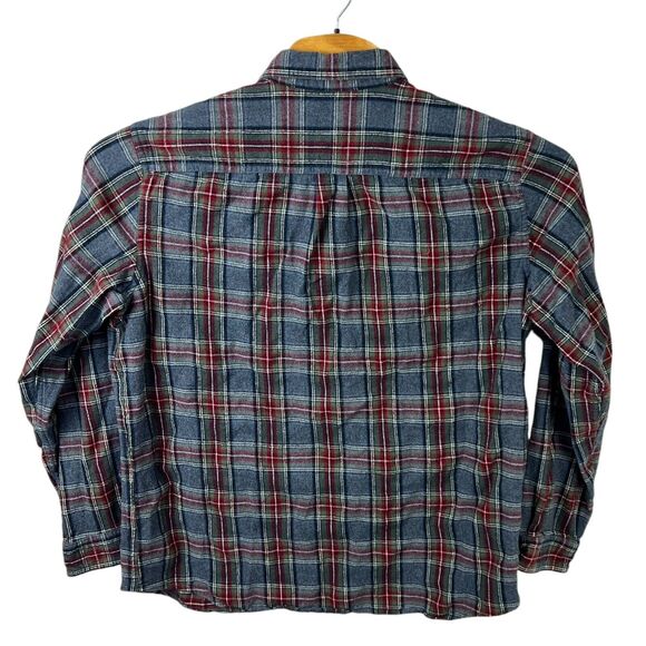 L.L. Bean Mens Large Scotch Plaid Cotton Long Sleeve Button Down Flannel Shirt - Picture 3 of 4